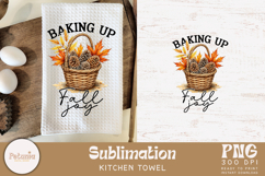 sublimation PNG design printed on a kitchen towel