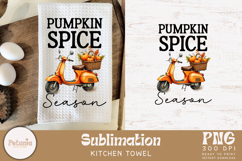 sublimation PNG design printed on a kitchen towel