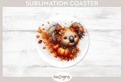 Fall Koala Animal v3 Round Coaster Sublimation Product Image 1