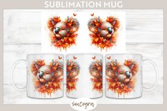 Fall Koala Animal v5 Mug Wrap Sublimation Product Image 1