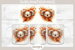 Fall Koala Animal v8 Mug Wrap Sublimation Product Image 1