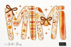 Preppy Floral Fall Mimi PNG Product Image 3