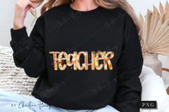 Preppy Floral Fall Teacher PNG Product Image 3