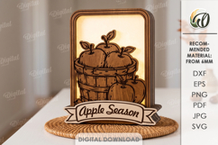 3D Fall Lamp Laser Cut. Night Light. Led Light SVG Product Image 1