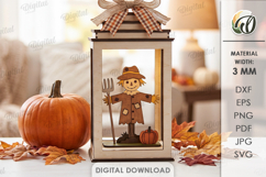 3D Fall Lanterns Decor Bundle Laser Cut. Stand Decor SVG Product Image 7