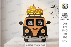 Fall Layered Cars Bundle Laser Cut. Standing Decor SVG Product Image 2
