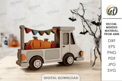 Fall Layered Cars Bundle Laser Cut. Standing Decor SVG Product Image 11