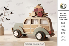 Fall Layered Cars Bundle Laser Cut. Standing Decor SVG Product Image 14