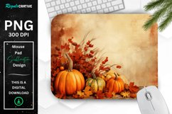 Fall Leaves and Pumpkin Bliss Mouse pad Product Image 1