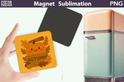 Pumpkin Autumn Sign Clipart | Fall Magnet Sublimation Product Image 1