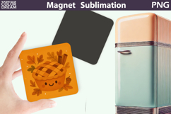 Pumpkin Pie Print | Fall Magnet Sublimation Product Image 1