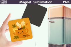 Autumn Coffee Mug Magnet| Fall Leaves Sublimation Product Image 1