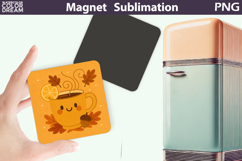 Cute Coffee Mug Print | Autumn Leaves Sublimation Product Image 1