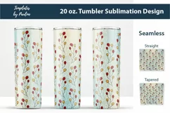 Fall Leaves Seamless Skinny Tumbler Sublimation Wrap PNG