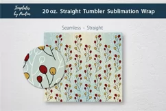 Fall Leaves Seamless Straight Skinny Tumbler Sublimation Wrap PNG