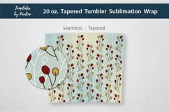 Fall Leaves Seamless Tapered Skinny Tumbler Sublimation Wrap PNG