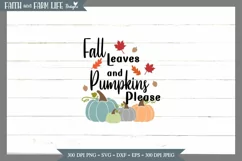 Fall Leaves and Pumpkins Please SVG / Sublimation Product Image 4