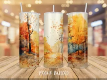 Fall Leaves Tumbler Wrap, 20 oz tumbler wrap, Fall Leaves  Tumbler Wrap, Pumpkin Png