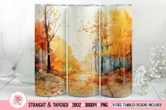 Fall Leaves Tumbler Wrap, 20 oz tumbler wrap, Fall Leaves  Tumbler Wrap, Pumpkin Png