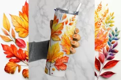 PuFall Leaves Tumbler Wrap, 20 oz tumbler wrap, Fall Leaves  Tumbler Wrap, Pumpkin Png