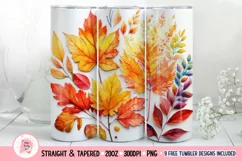 PuFall Leaves Tumbler Wrap, 20 oz tumbler wrap, Fall Leaves  Tumbler Wrap, Pumpkin Png