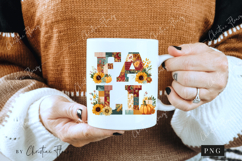 Floral Fall Patchwork PNG Product Image 5