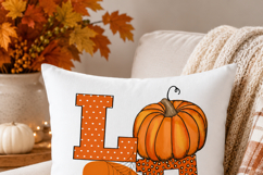 Fall Love PNG | Pumpkin Spider Web Sublimation Design Product Image 3