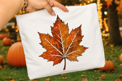 Fall Maple Leaf PNG,Vintage Autumn Leaf Design Product Image 2