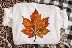 Fall Maple Leaf PNG,Vintage Autumn Leaf Design Product Image 3