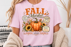 Fall Market Sublimation PNG, Vintage Autumn Pumpkin Product Image 3
