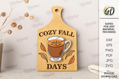 Fall mini cutting boards Bundle Laser Cut. Kitchen SVG Product Image 12
