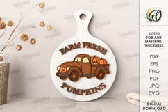 Fall mini cutting boards Bundle Laser Cut. Kitchen SVG Product Image 4