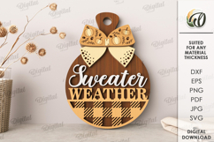 Fall mini cutting boards Bundle Laser Cut. Kitchen SVG Product Image 7