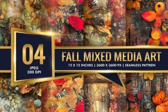 Fall Mixed Media Art Digital Paper Product Image 1