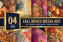Fall Mixed Media Art Digital Paper Product Image 1