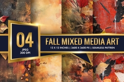 Fall Mixed Media Art Digital Paper Product Image 1