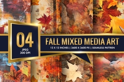 Fall Mixed Media Art Digital Paper Product Image 1