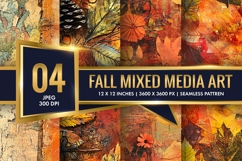 Fall Mixed Media Art Digital Paper Product Image 1