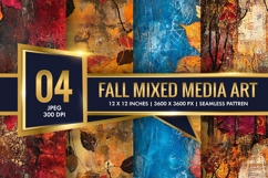 Fall Mixed Media Art Digital Paper Product Image 1