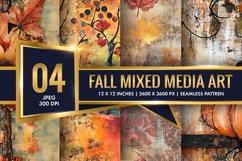 Fall Mixed Media Art Digital Paper Product Image 1