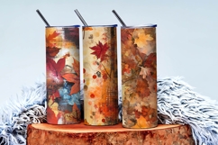 Fall Mixed Media Art Digital Paper Product Image 3