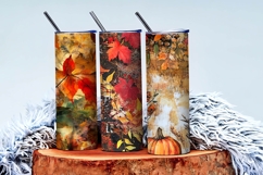Fall Mixed Media Art Digital Paper Product Image 3