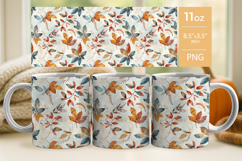 Fall tumler wrap, Autumn leaves tumbler wrap, fall mug wrap Product Image 3