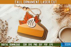 Fall Ornament Laser Cut Design, Autumn Hanging Sign SVG Product Image 1