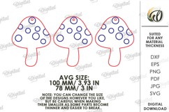 Fall Ornaments Laser Cut. Wall Hanger. Mushrooms SVG Product Image 2