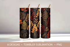 Fall Pattern Tumbler Wrap Sublimation Product Image 4
