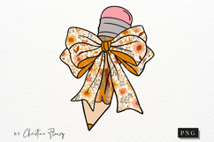 Preppy Fall Teacher Pencil PNG Product Image 4