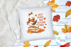 Cozy Reads and Autumn Vibes Duck with Books, Cute Fall duck Product Image 4