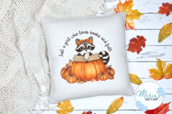 Just a Girl Who Loves Books and Fall png file, Fall raccoon Product Image 3