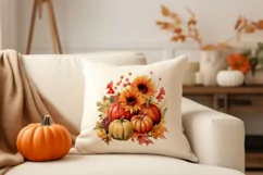 Sunflowers and Pumpkins thanksgiving sublimation design Product Image 3